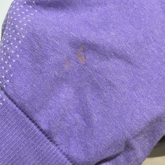 Gymshark Vital Seamless 2.0 Long Sleeve Crop Top Bright Purple Marl size XL - Picture 7 of 7